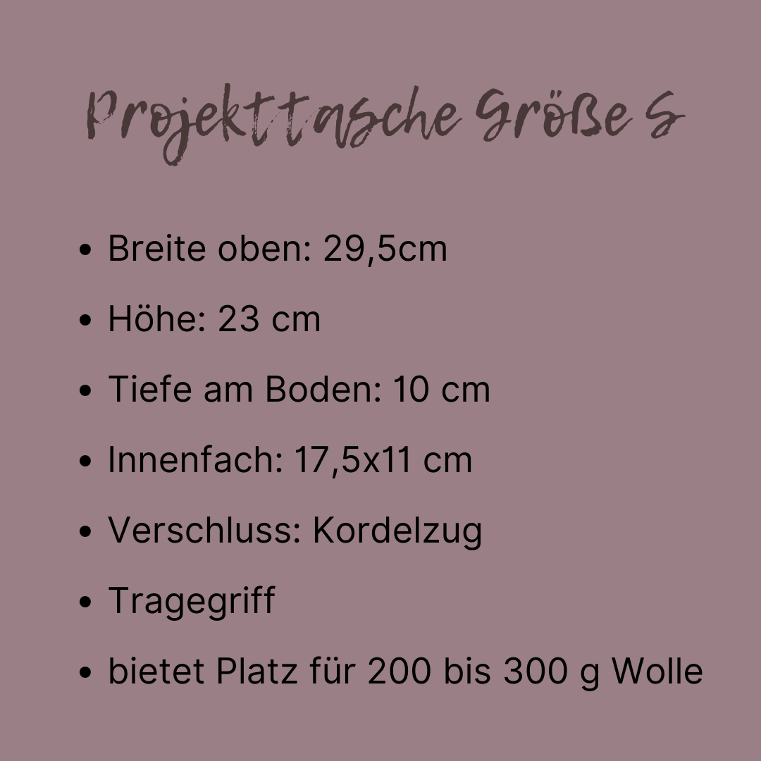 Projekttasche mit Kordelzug Größe S | Motiv Mushrooms (rost)