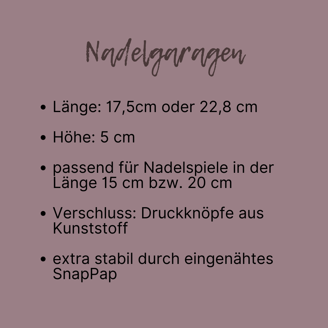 Nadelgarage zur Aufbewahrung von Nadelspielen in 15 cm Länge | Motiv Schmetterlingswiese