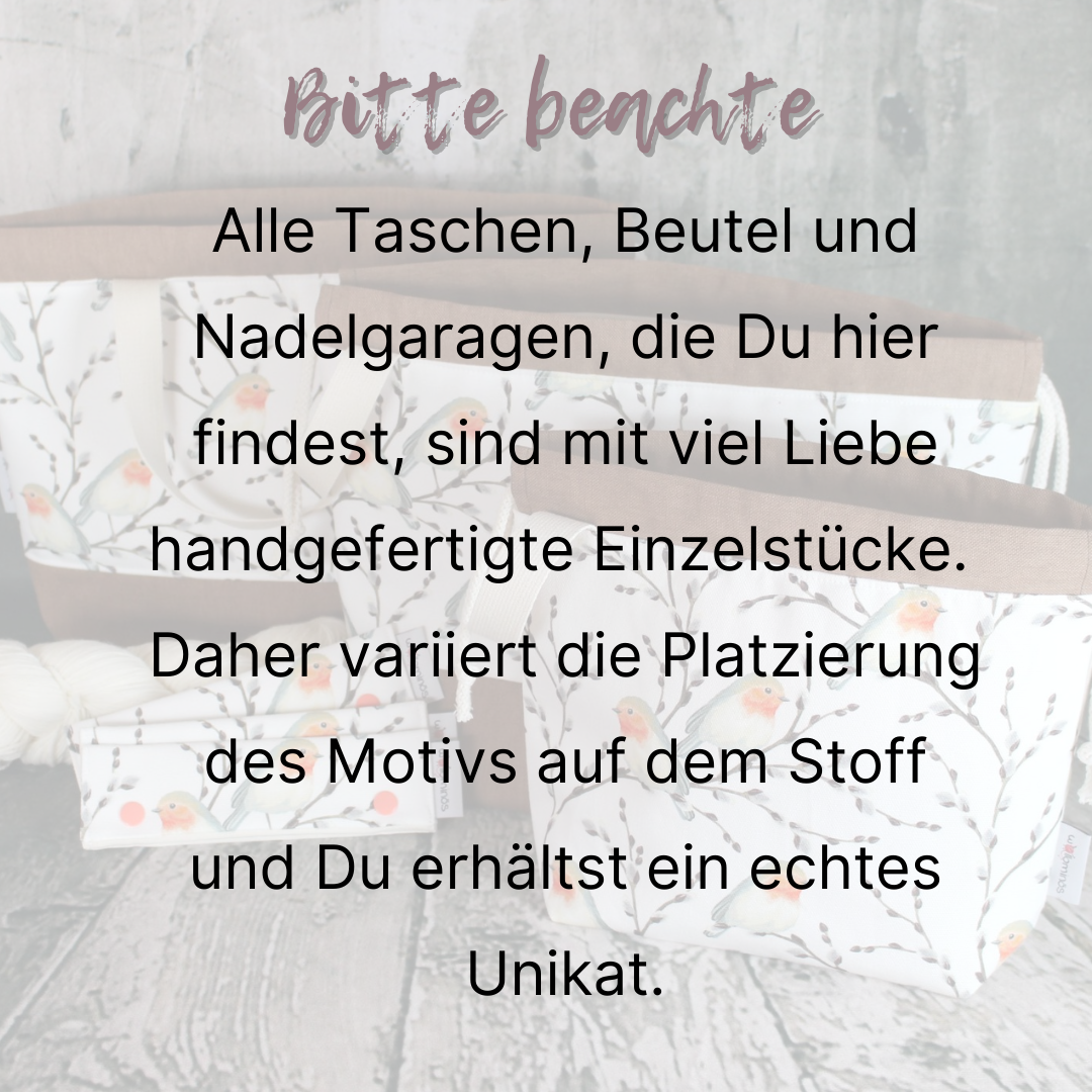 Projekttasche mit Druckknopf Größe S | Motiv Peach