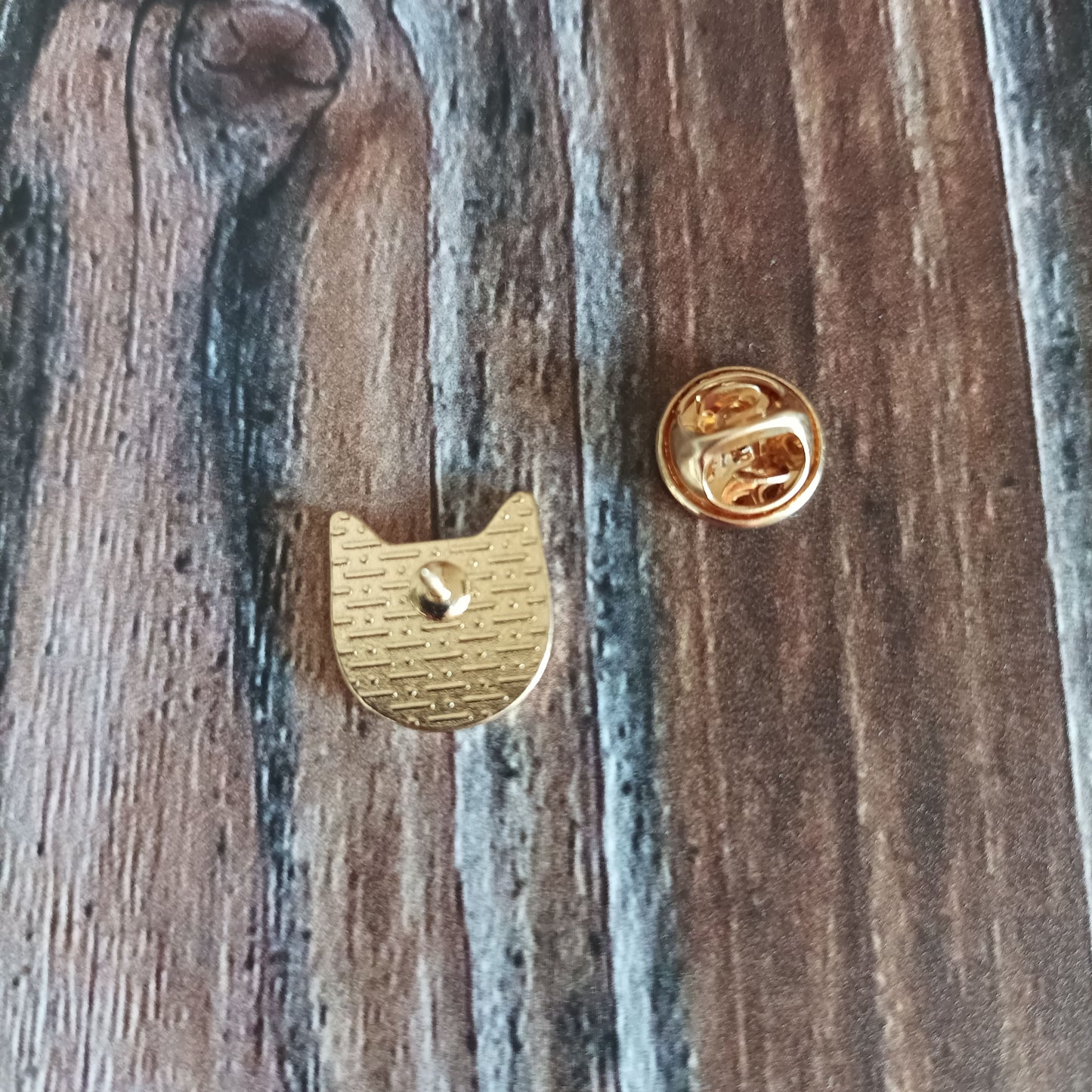 Emaille Pin | Motiv Katzenkopf schwarz