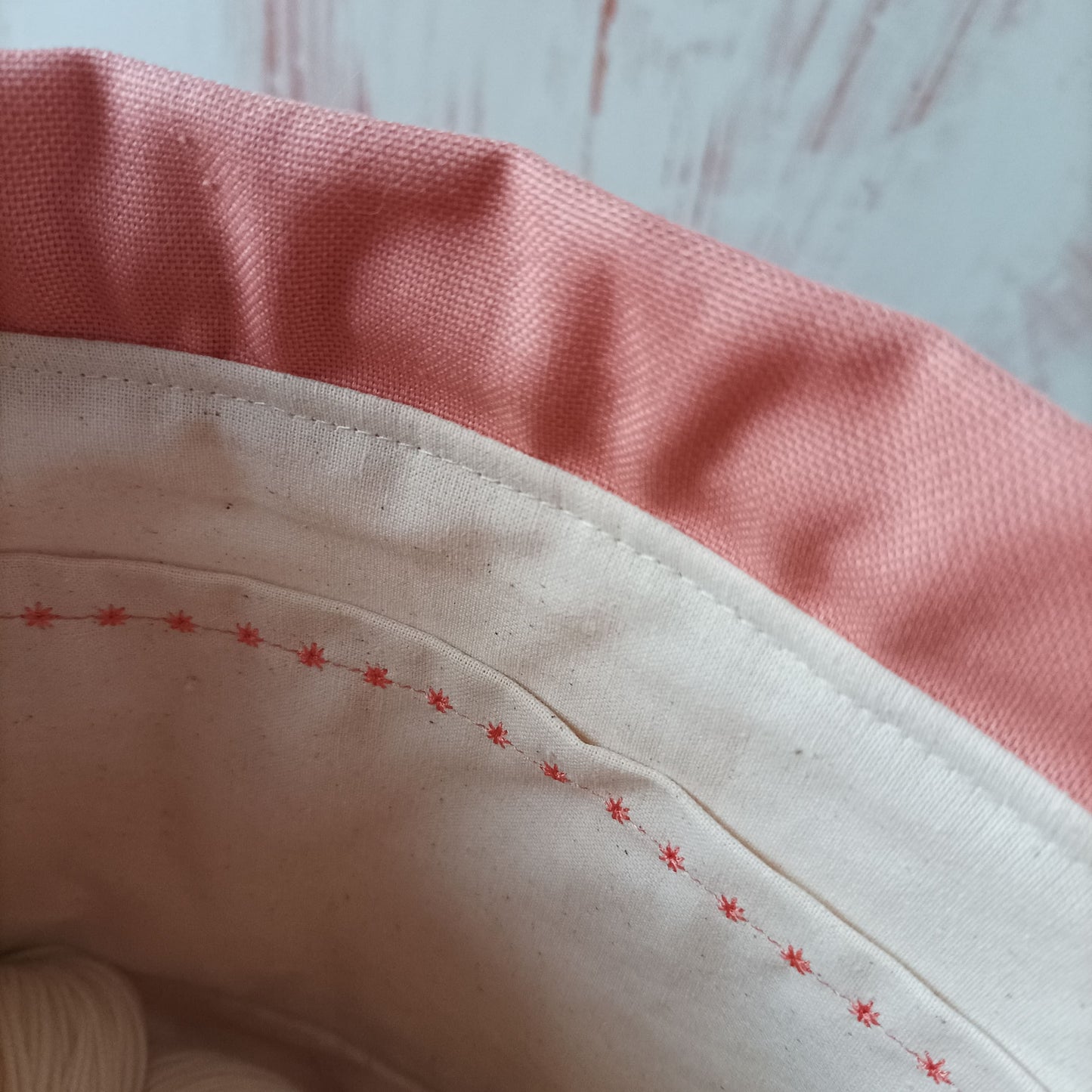 Projekttasche mit Kordelzug Größe S | Motiv Eulen rosa