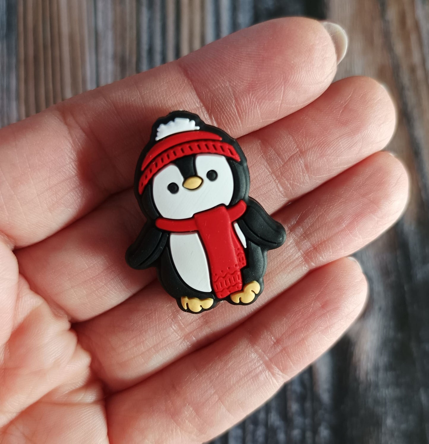 Zwei Maschenstopper aus Silikon | Motiv Pinguin