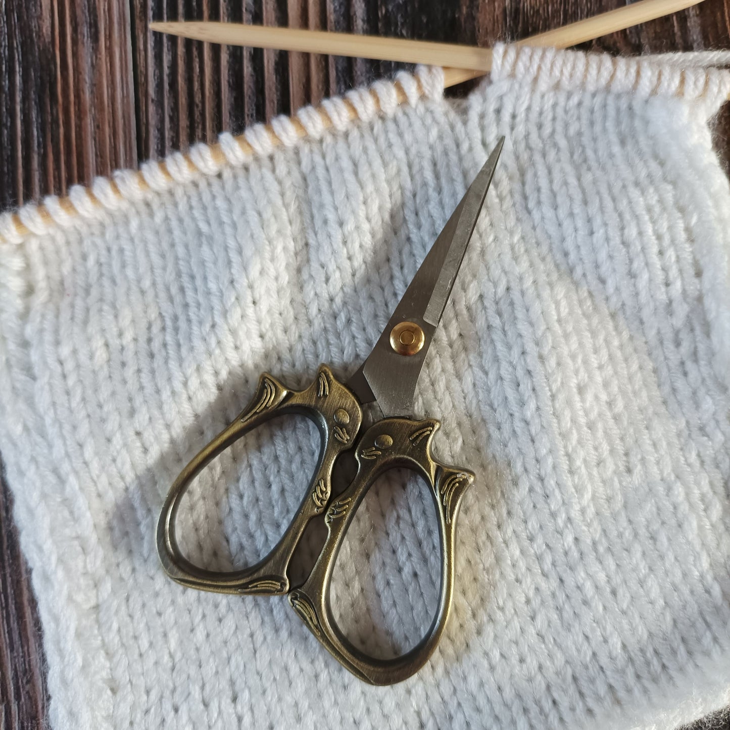 Handarbeitsschere | Motiv Eichhörnchen Antik Bronze