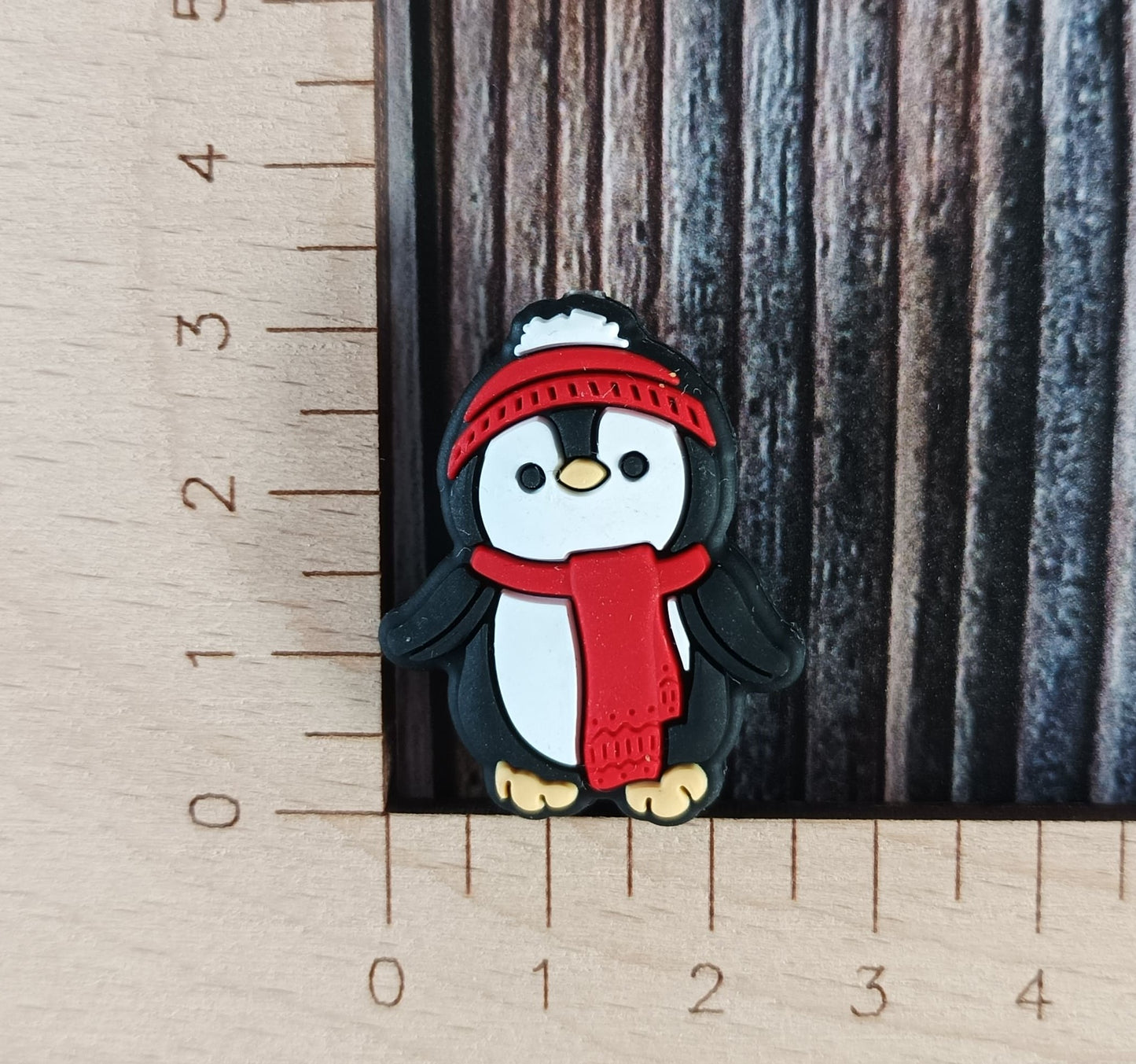 Zwei Maschenstopper aus Silikon | Motiv Pinguin