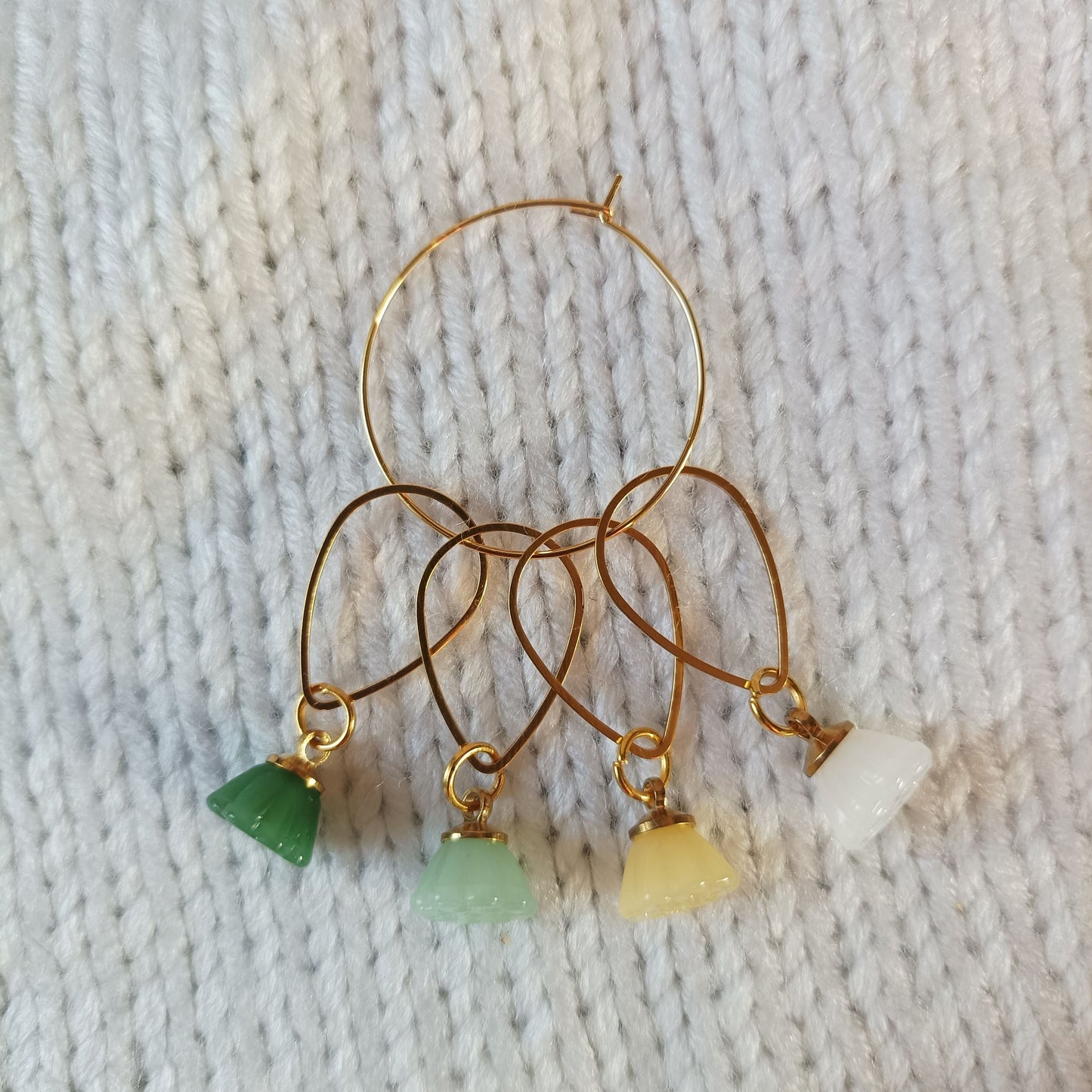 Vier Maschenmarkierer im Set | Motiv Lotus