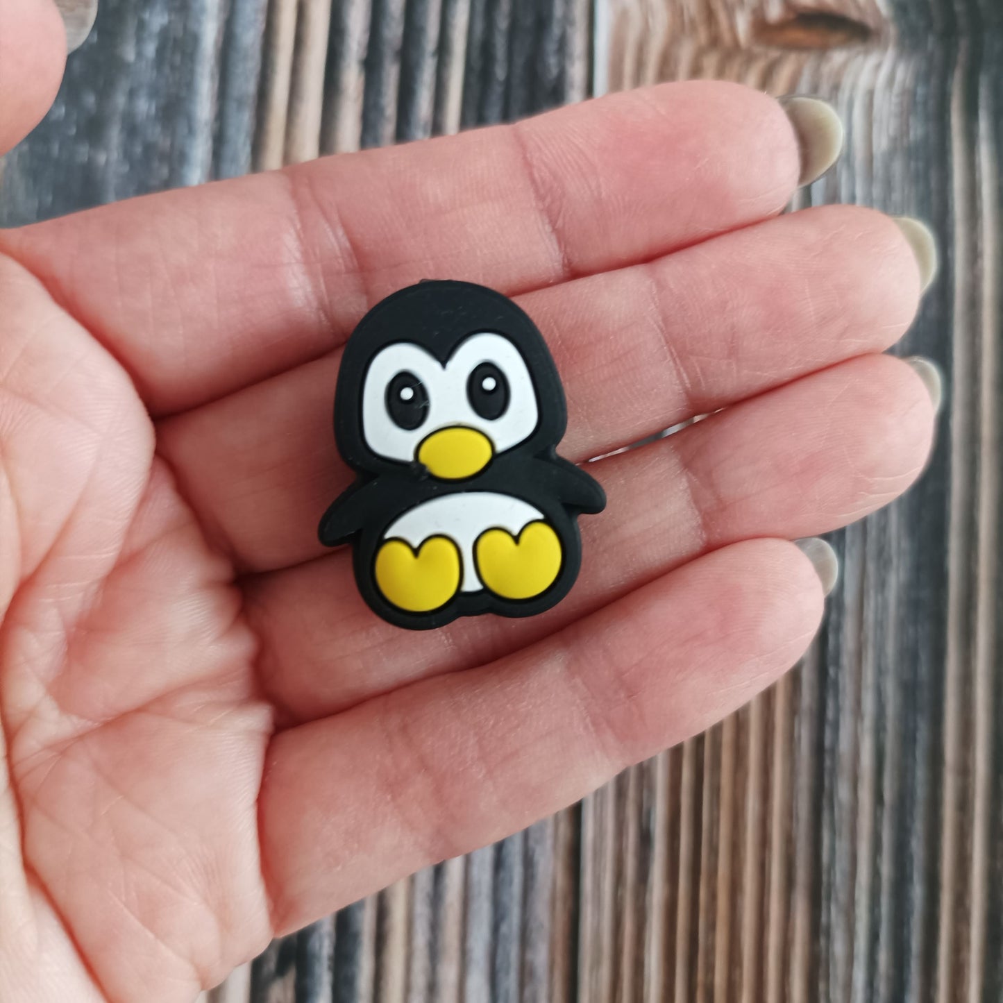 Zwei Maschenstopper aus Silikon | Motiv Pinguine