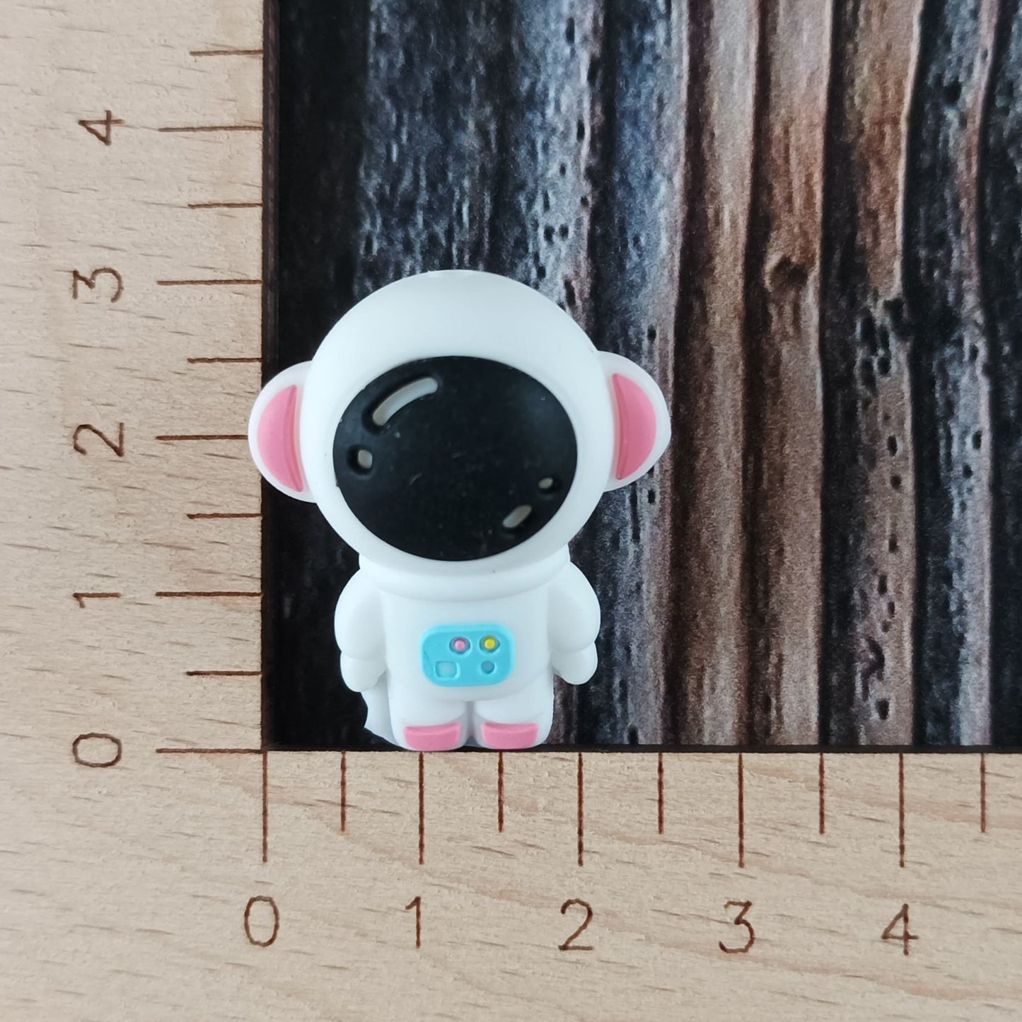 Zwei Maschenstopper aus Silikon | Motiv Astronautin und Rakete