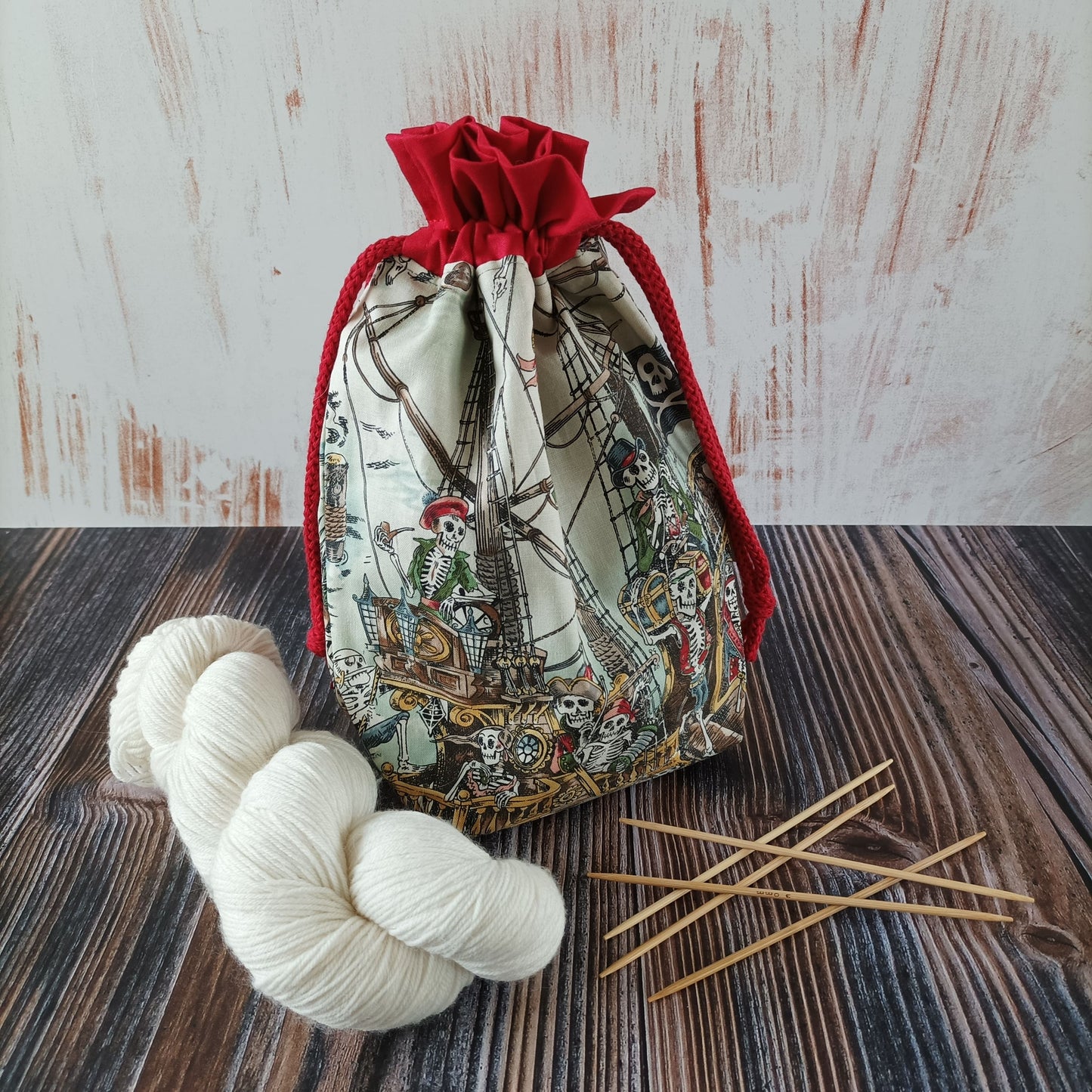 Projektbeutel | Stricktasche für unterwegs | Motiv Piraten