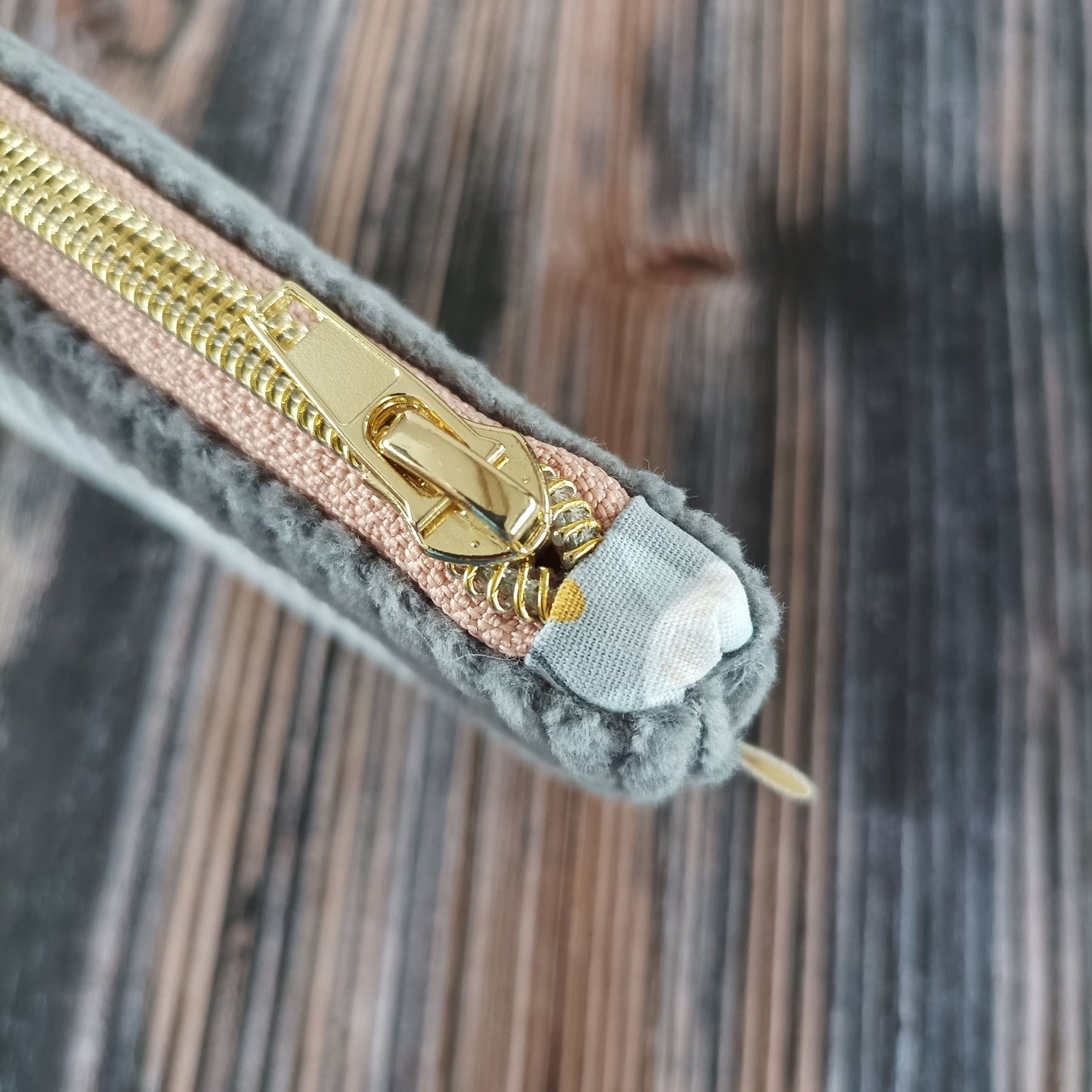Zubehörtäschchen mit Reißverschluss | Stiftemäppchen | Motiv Cord | Vögelchen
