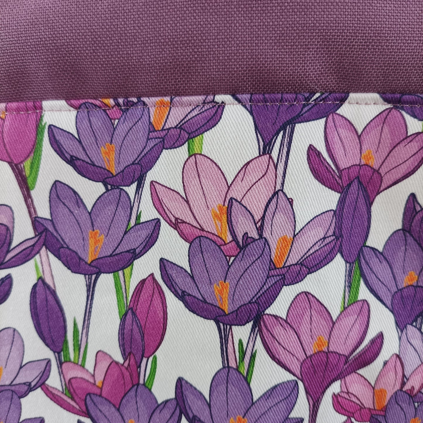 Projekttasche mit Kordelzug Größe M | Motiv Krokusse