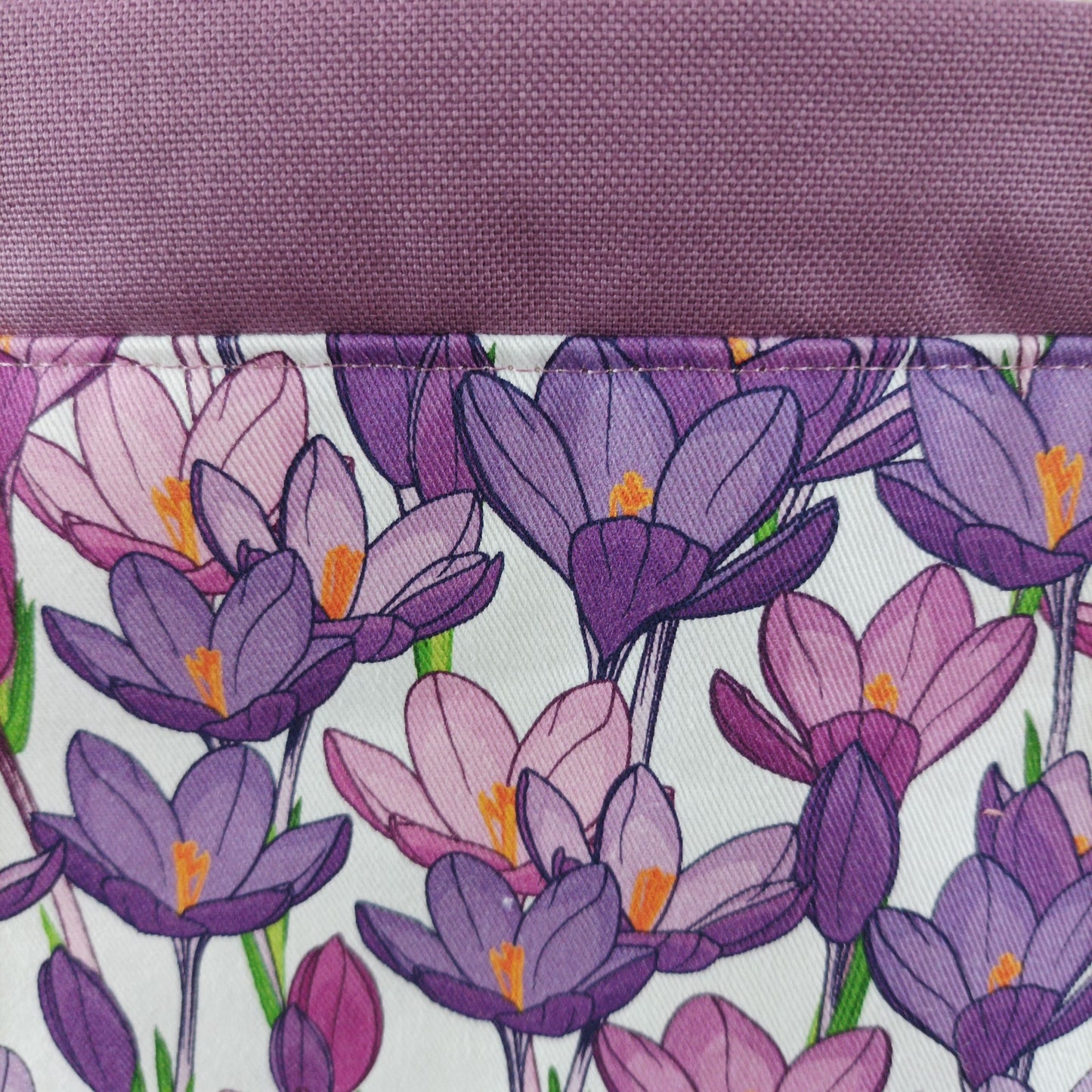 Projekttasche mit Kordelzug Größe S | Motiv Krokusse