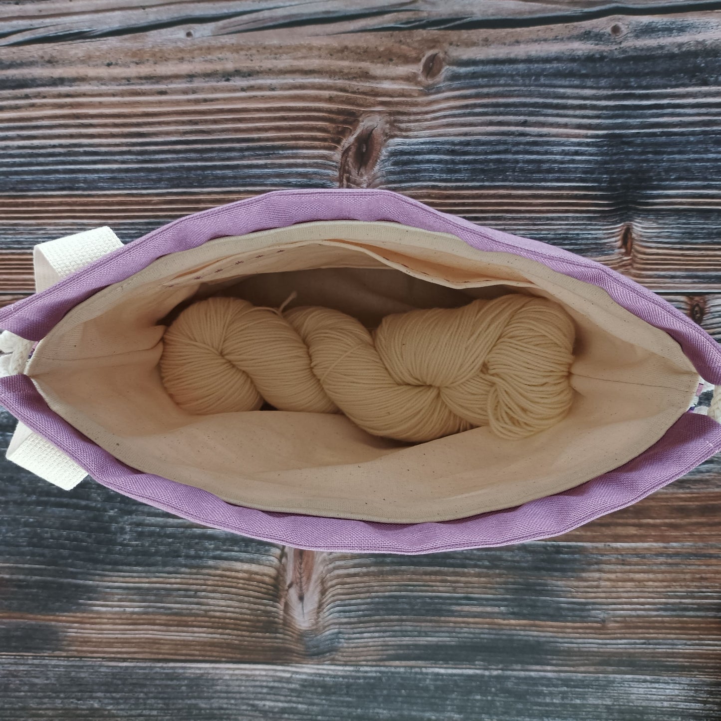 Projekttasche mit Kordelzug Größe S | Motiv Krokusse