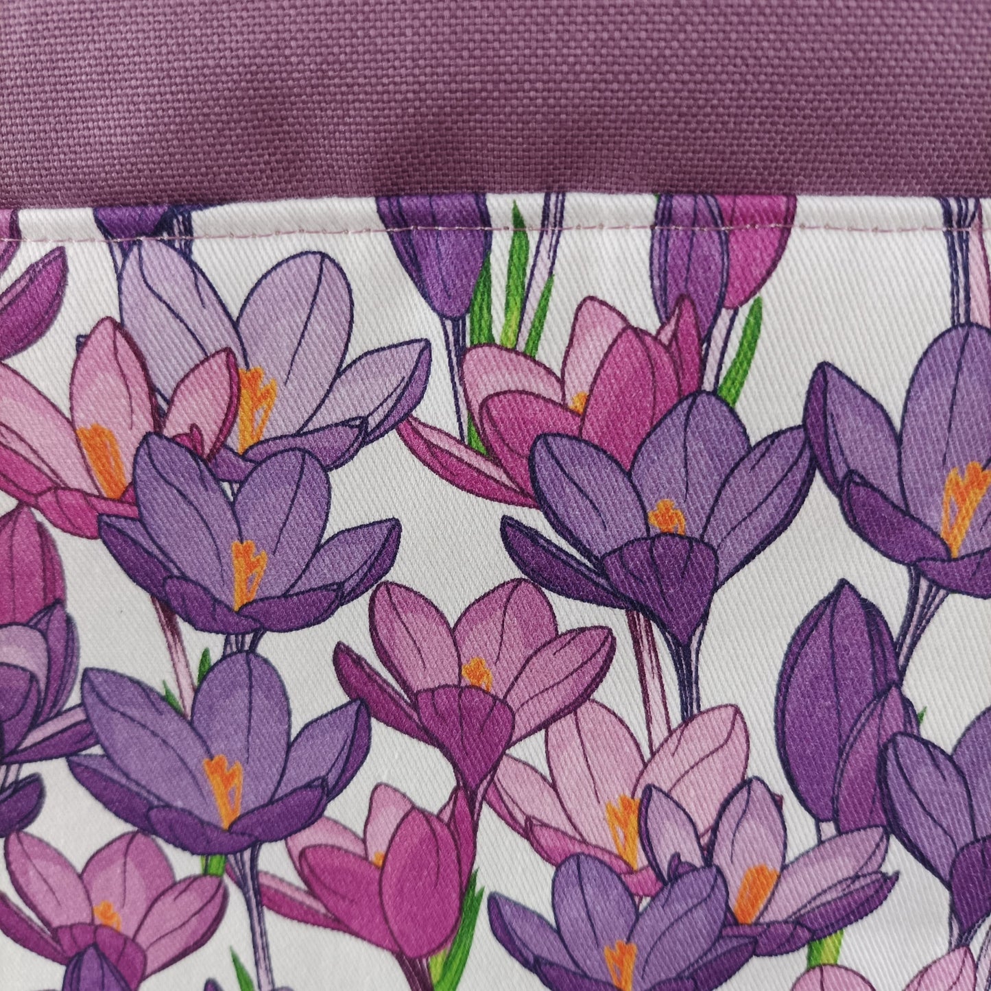 Projekttasche mit Kordelzug Größe S | Motiv Krokusse