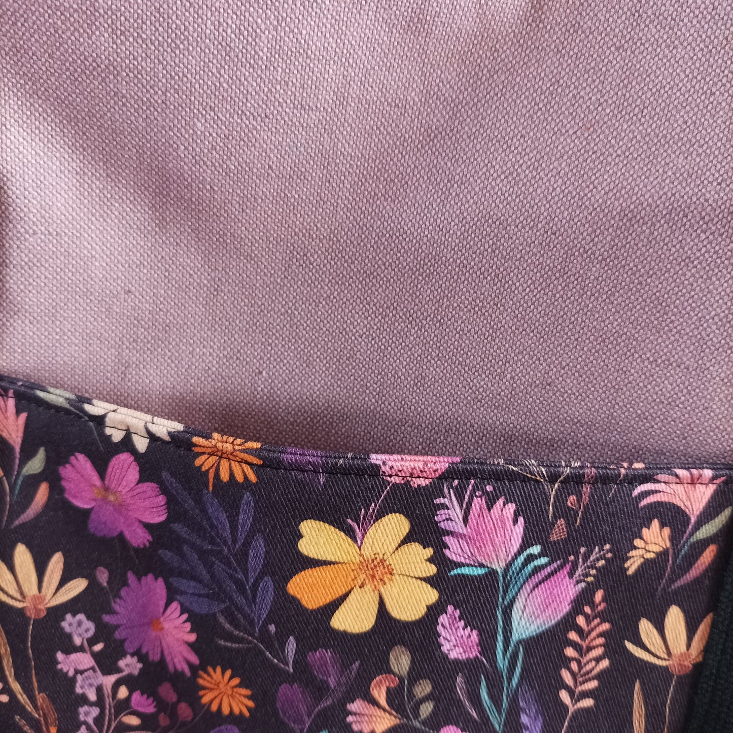 Shopper | Mauve mit Blumen