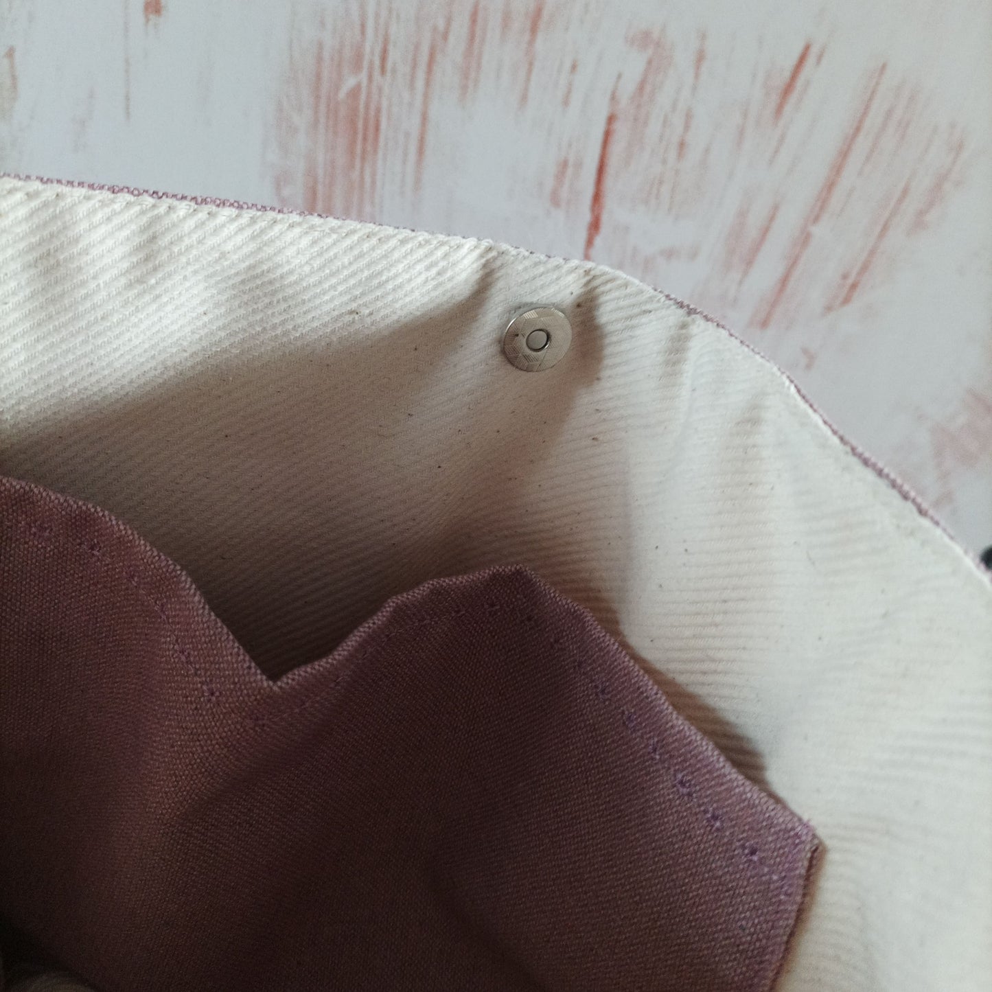 Shopper | Mauve mit Blumen