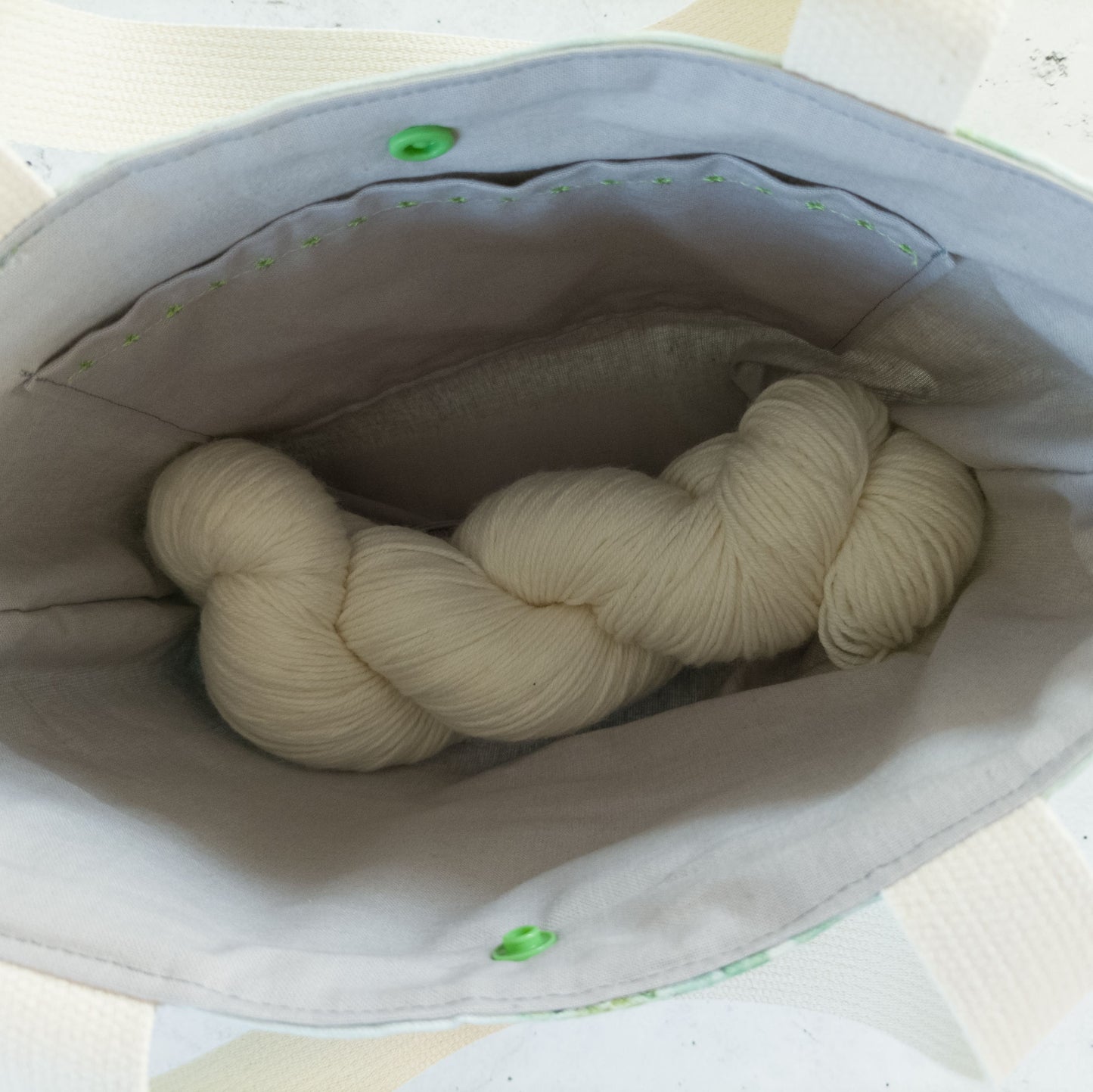 Projekttasche mit Druckknopf Größe S | Motiv Marmor