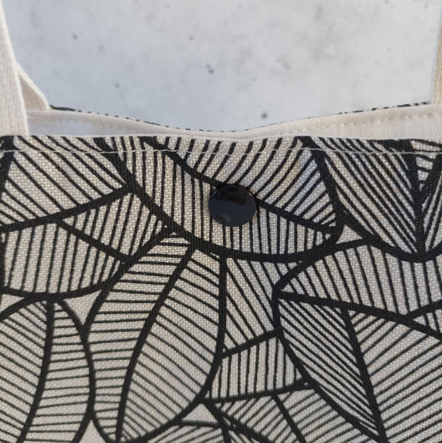 Projekttasche mit Druckknopf Größe S | Motiv Blätter