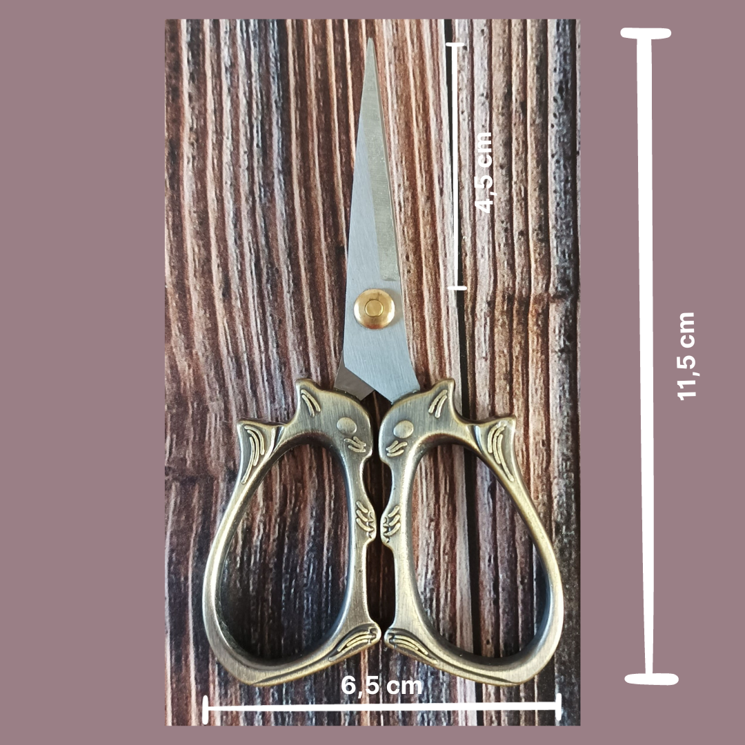 Handarbeitsschere | Motiv Eichhörnchen Antik Bronze