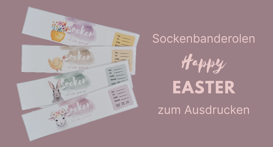Freebie: Sockenbanderolen Ostern