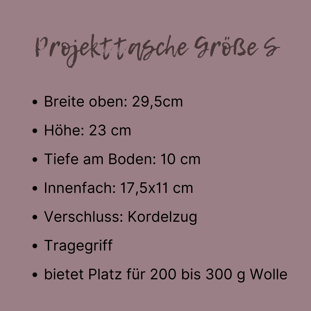 Projekttasche mit Kordelzug Größe S | Motiv Maiglöckchen gelb