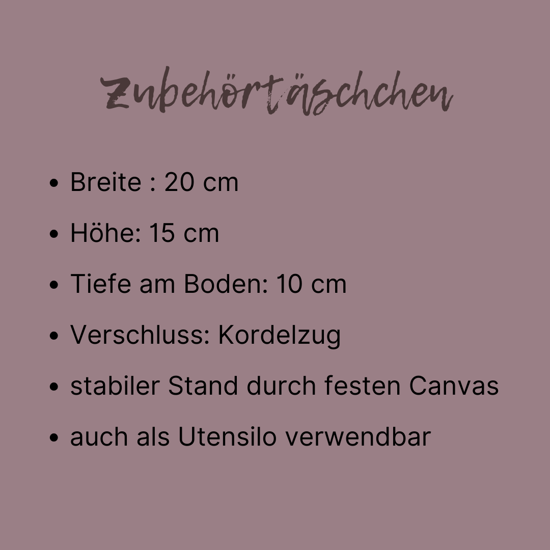 Zubehörtäschchen | Motiv Winterwald pastell