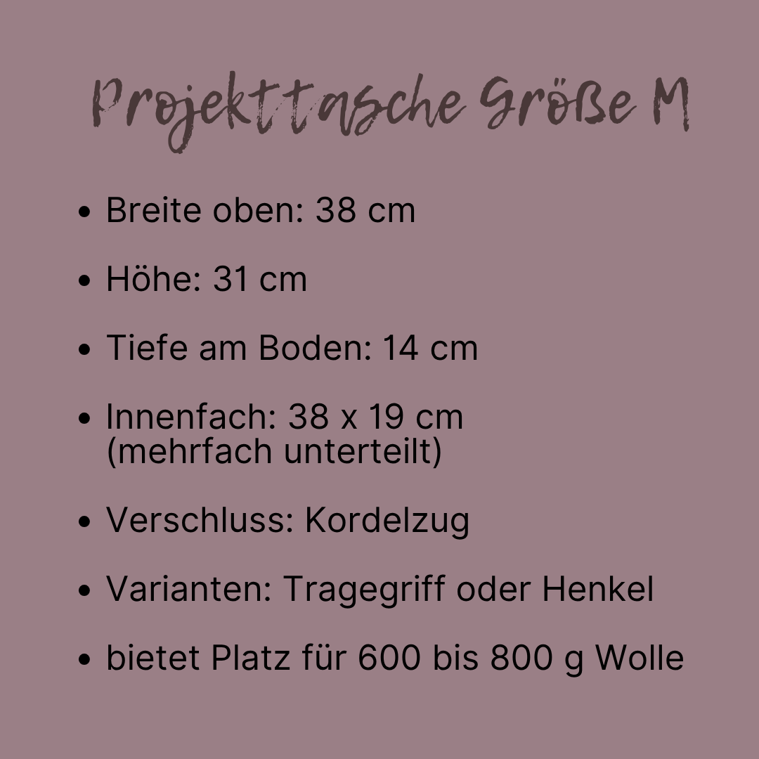 Projekttasche mit Kordelzug Größe M | Motiv Eicheln
