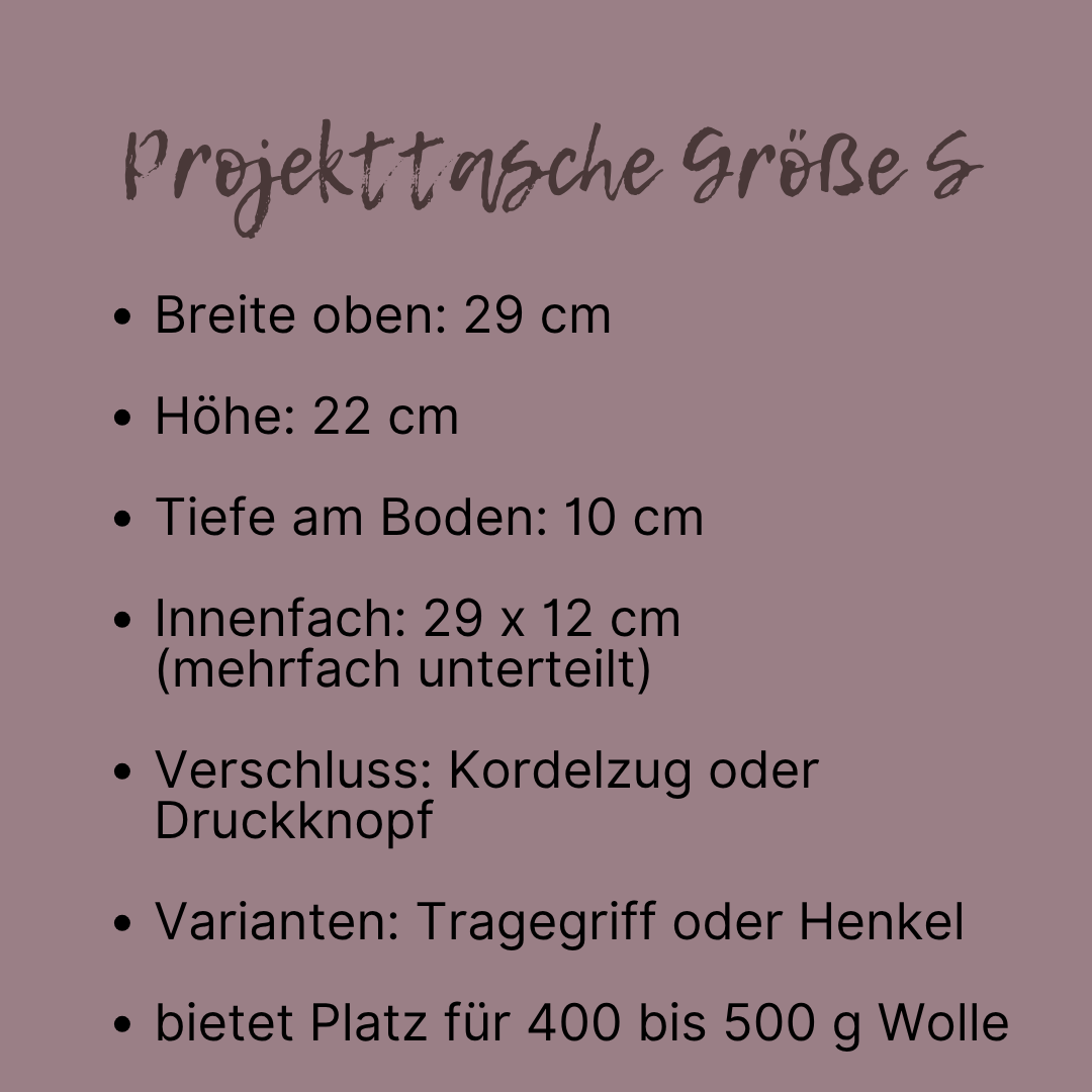 Projekttasche mit Kordelzug Größe S | Motiv Eicheln