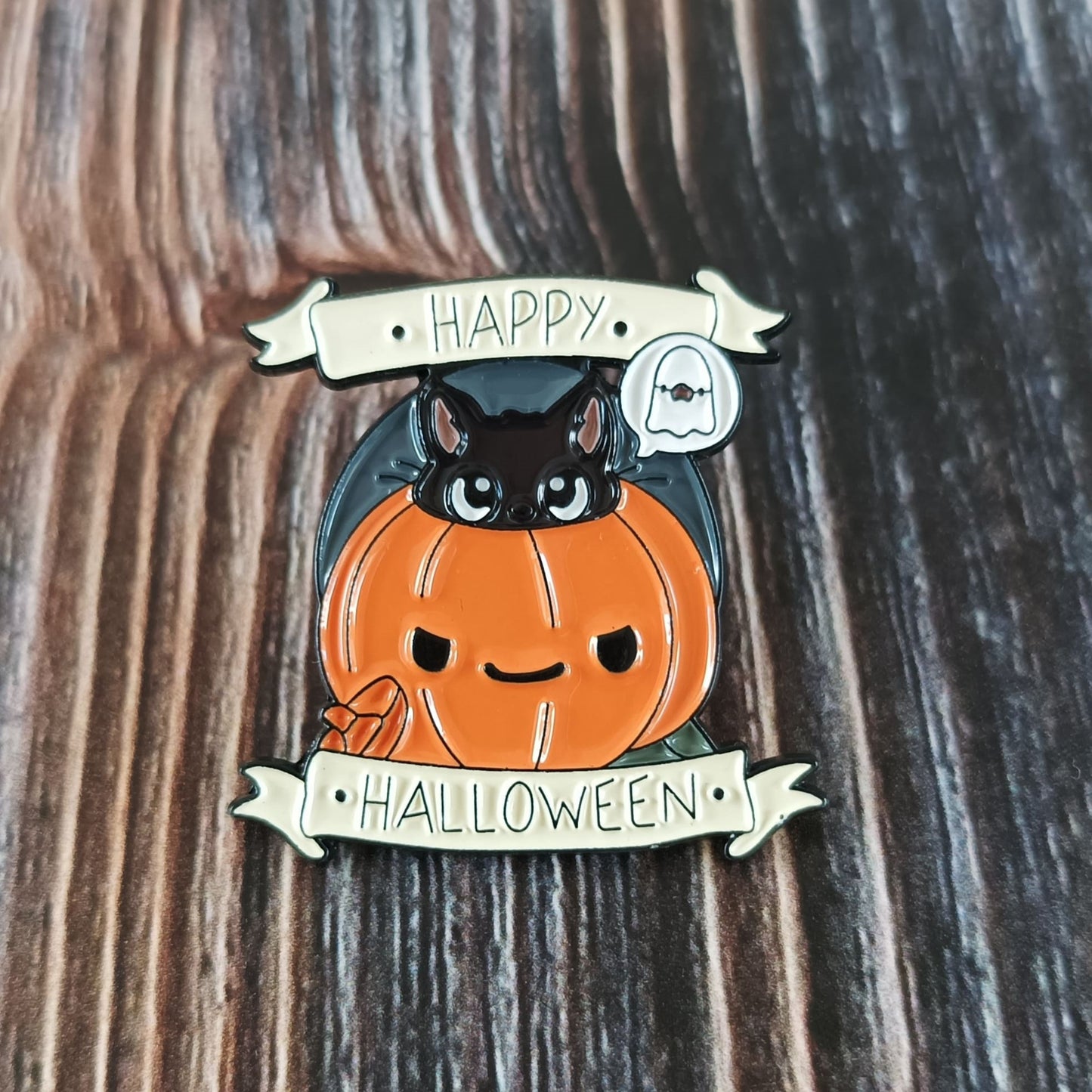 Emaille Pin | Motiv Happy Halloween