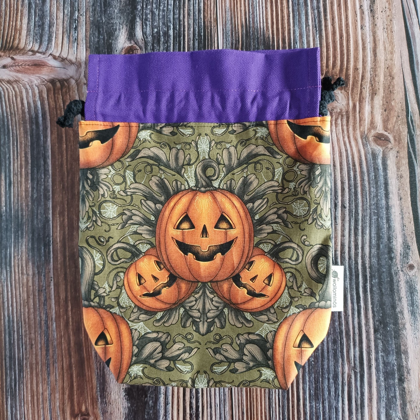 Projektbeutel | Stricktasche für unterwegs | Geschenkbeutel | Motiv Pumpkins