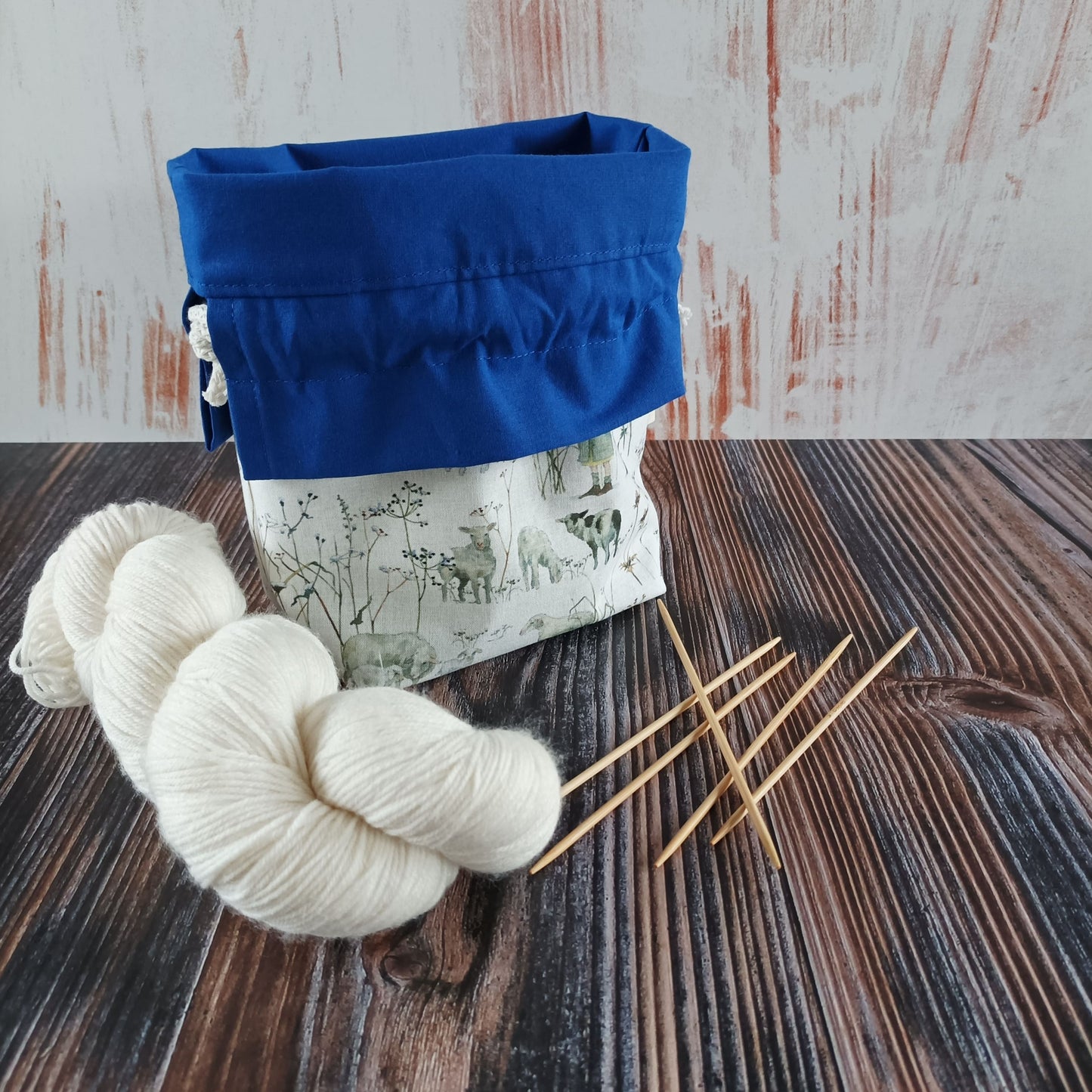 Projektbeutel | Geschenkbeutel | Stricktasche für unterwegs | Motiv Winterkinder