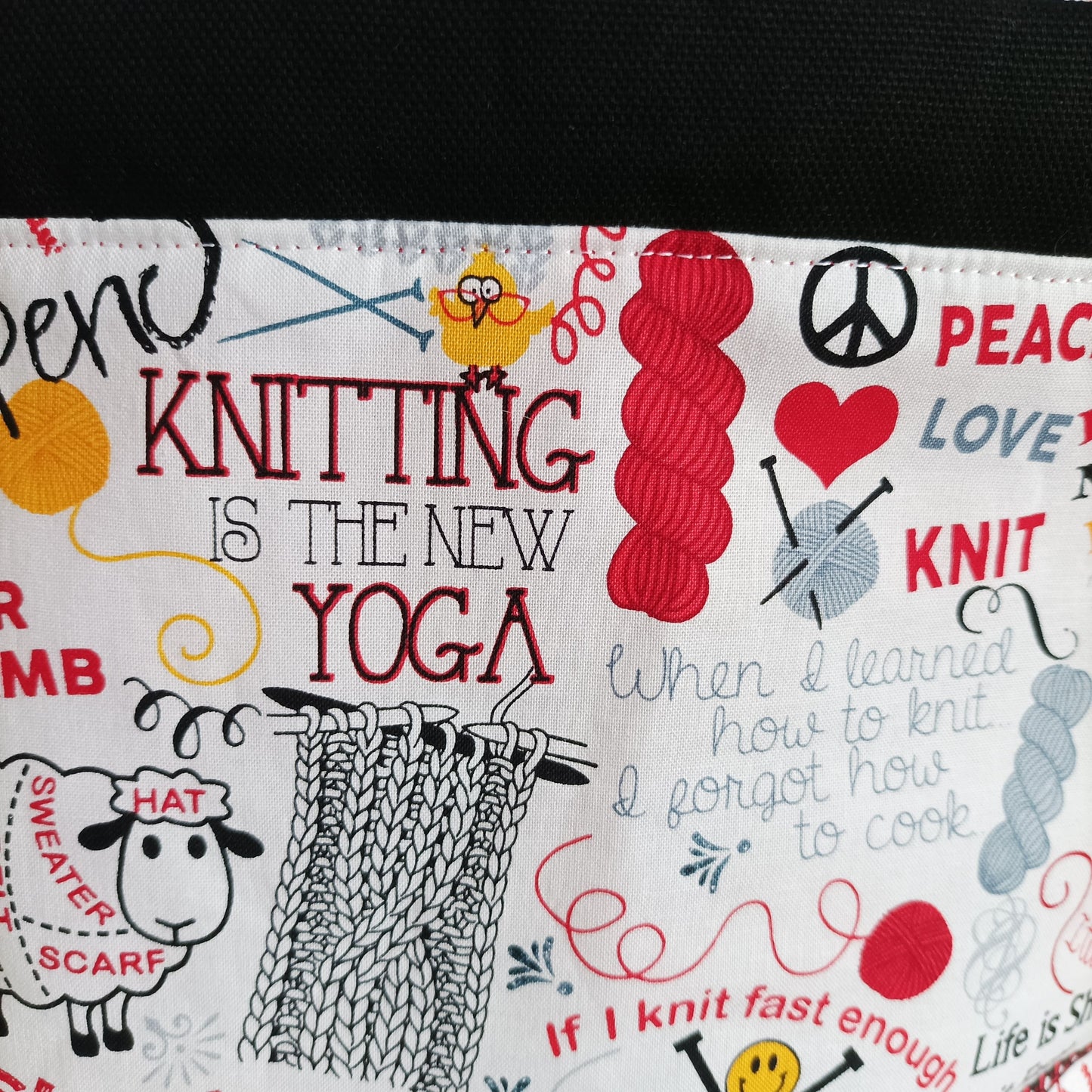 Projekttasche mit Kordelzug Größe S | Motiv Knittinglove