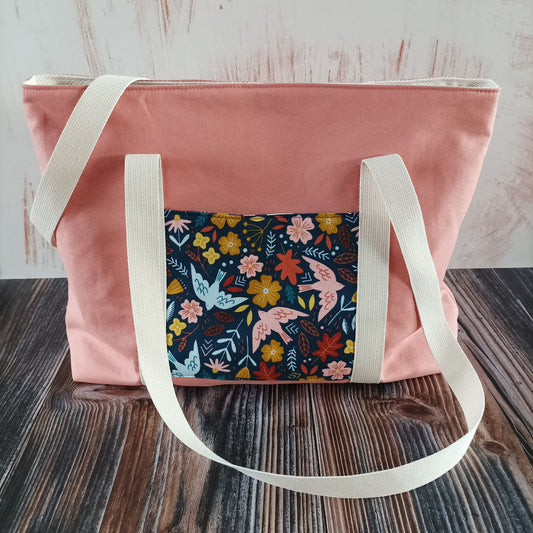 Shopper | Melone mit Vogelmotiv