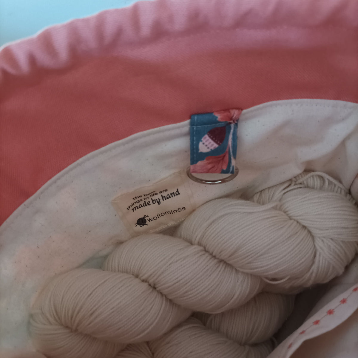 Projekttasche mit Kordelzug Größe S | Motiv Eicheln