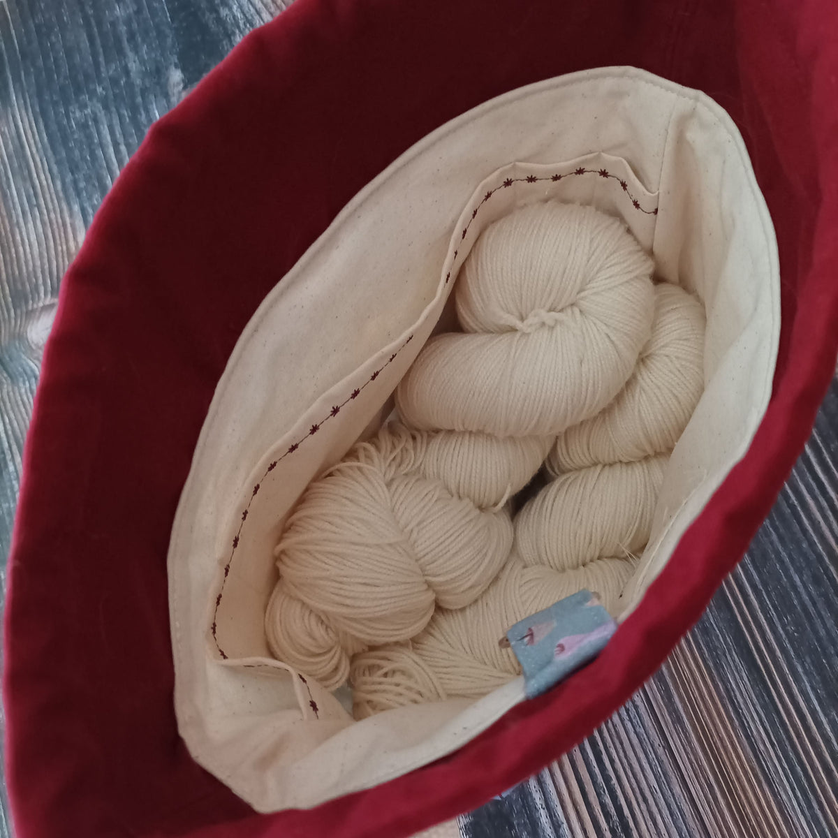 Projekttasche mit Kordelzug Größe S | Motiv Pilze