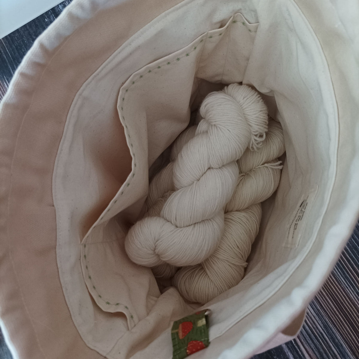 Projekttasche mit Kordelzug Größe M | Motiv Fliegenpilze
