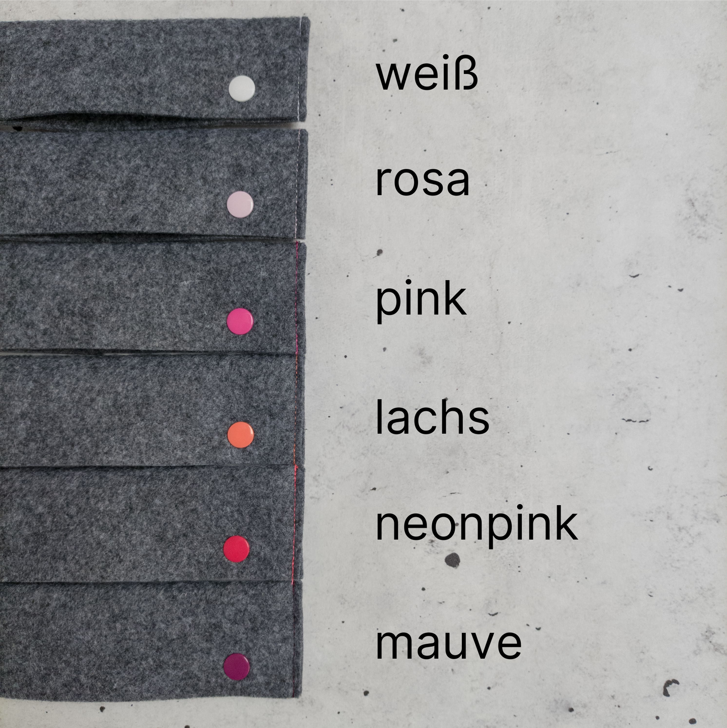 Nadelgarage aus Filz zur Aufbewahrung von Nadelspielen in 20 cm Länge | verschiedene Farben
