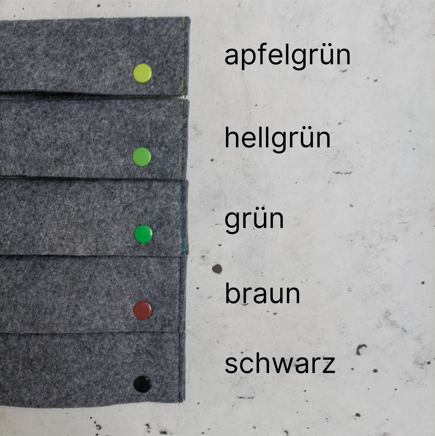 Nadelgarage aus Filz zur Aufbewahrung von Nadelspielen in 15 cm Länge | verschiedene Farben